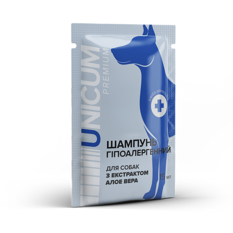 Шампунь (саші) з алое вера UNICUM, - Шампунь - 15 - Україна - Дорослий - Алоє вера - UNICUM UN-133 фото