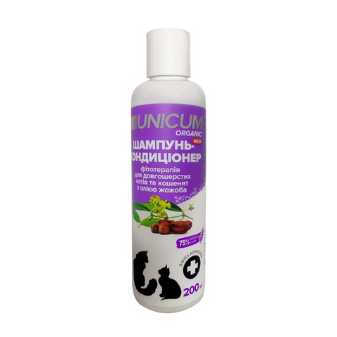 Шампунь-кондиціонер з олією жожоба UNICUM ORGANIC - Шампунь - 200 - Україна - Дорослий - Олія жожоба - UNICUM ORGANIC UN-078 фото