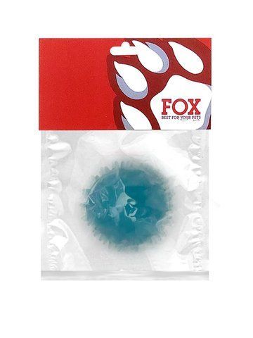 М'яч із шипами синій - Картонна підкладка - Китай - 6 - Лита гума - ТМ "FOX" TF-050 фото