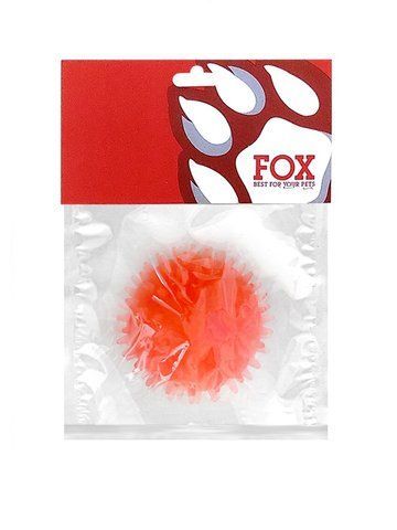 М'яч із шипами червоний - Картонна підкладка - Китай - 6 - Лита гума - ТМ "FOX" TF-048 фото